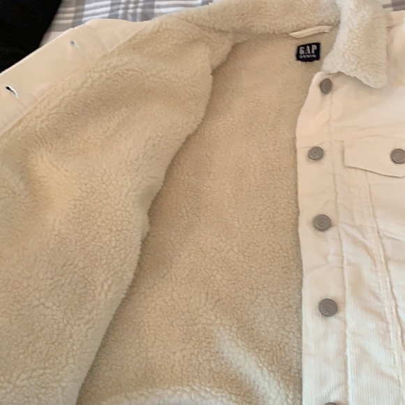Gap Factory cream corduroy sheepskin jacket - Picture 8 of 8